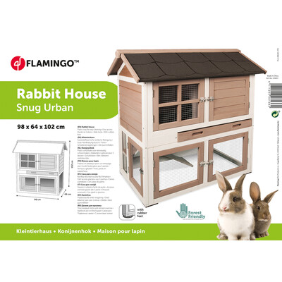 Flamingo Kaninchenstall Snug Urban Braun
