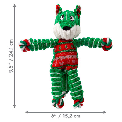 KONG Xmas Holiday Floppy Knots Fox Limited Edition Hundespielzeug