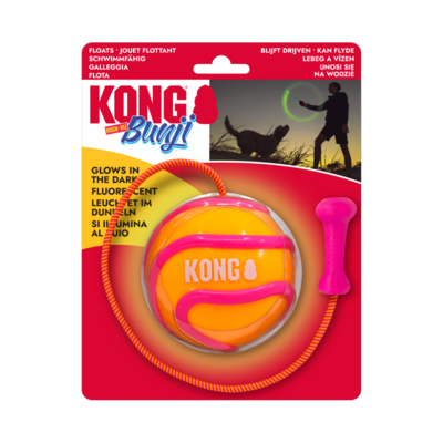 KONG Bunji High-Viz Ball - Der leuchtende Spaß für deinen Hund!