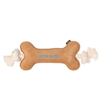 Hunde Knochen mit Tau, Veloursleder