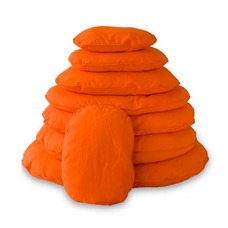 Hundekissen Bezug oval orange