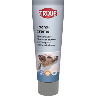 TRIXIE Lachscreme für Hunde aus der Tube