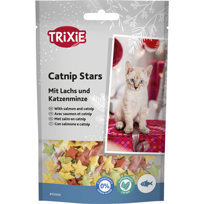 TRIXIE Xmas Weihnachts Catnip Stars Snack für Katzen