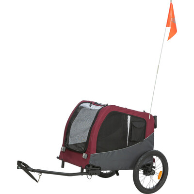 TRIXIE Fahrradanhänger Grau/Rot