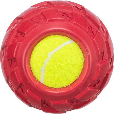 TRIXIE Tennisball im Reifen, Hundespielzeug