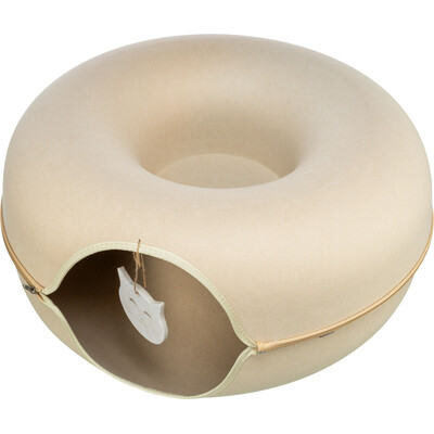 TRIXIE Spieldonut für Katzen - Kuscheliges Spielzeug & Rückzugsort