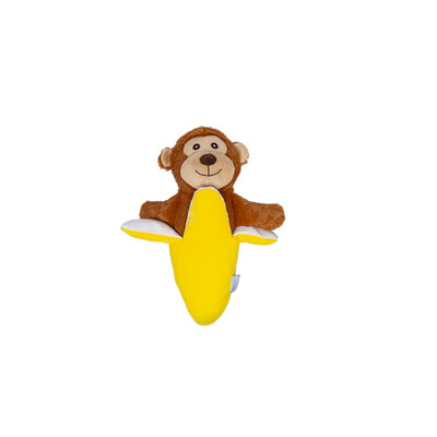 Beeztees 2 in 1 Plüschspielzeug Dschungel Biba für Hunde