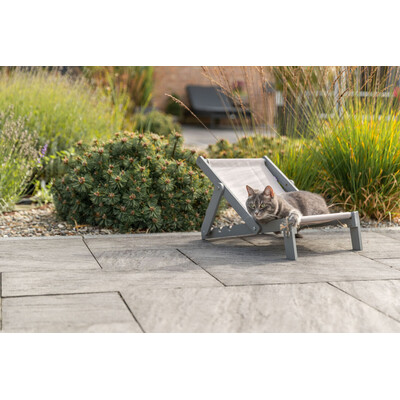 TRIXIE Outdoor Strandstuhl Strong Edition für Katzen – Dein Sonnenplatz im Grünen