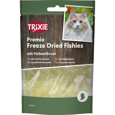 TRIXIE Premio Freeze Dried Fishies mit Hühnerbrust – Premium Snack für Katzen
