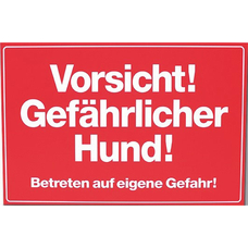 Warnschild Hund 