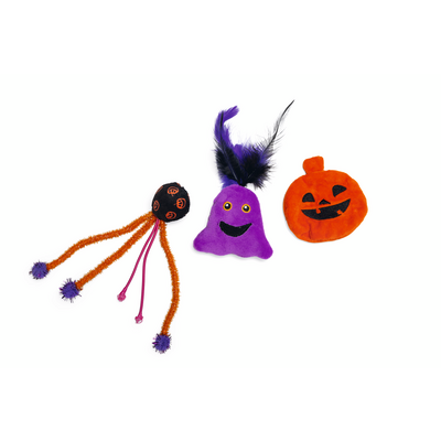 Beeztees 2025 Halloween Buuh Spielset für Katzen 3-teilig