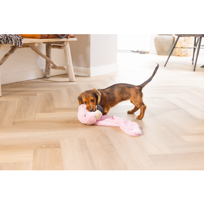 Beeztees Puppy Welpen Hundespielzeug Flatino Flamingo Fe Preview Image