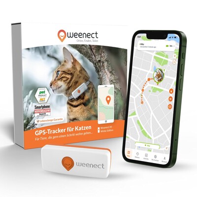 Weenect XS GPS Tracker für Katzen mit Lebenslanger Garantie