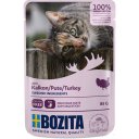 Bozita Pouch Katzenfutter Häppchen in Soße Pute 12 x 85g