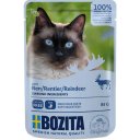 Bozita Pouch Katzenfutter Häppchen in Soße Rentier 12 x 85g
