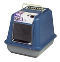 Catit Katzentoilette mit Dach M: schattenblau / grau
