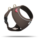 Curli Brustgeschirr Basic Air Mesh für kleine Hunde Halsumfang max. 22 cm, Brustumfang 28-40 cm, braun