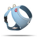 Curli Brustgeschirr Basic Air Mesh für kleine Hunde Halsumfang max. 22 cm, Brustumfang 28-40 cm, skyblue