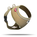 Curli Brustgeschirr Basic Air Mesh für kleine Hunde Halsumfang max. 22 cm, Brustumfang 28-40 cm, taupe