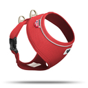 Curli Brustgeschirr Basic Air Mesh für kleine Hunde Halsumfang max. 22 cm, Brustumfang 28-40 cm, rot