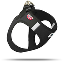 Curli Vest Geschirr Cord für Hunde Halsumfang 20-24 cm, Brustumfang 24-28 cm, schwarz