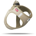 Curli Vest Geschirr Cord für Hunde Halsumfang 20-24 cm, Brustumfang 24-28 cm, taupe