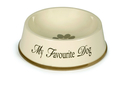 Designed By Lotte Hunde Keramiknapf 22 x 8,5 cm 1300 ml, creme mit anthrazit Rand