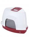 Eck Katzentoilette mit Haube Prism 60 38x56cm/H40cm, rot