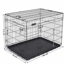 FEANDREA by SONGMICS Hundekäfig 2 Türen zusammenklappbar 106 x 70 x 77.5 cm