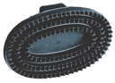 Kerbl Gummistriegel oval aus Hartgummi 13,5 x 9 cm, schwarz