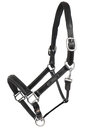 Hans Melzer Halfter Stuttgart Leder Gr. Cob, schwarz/silber Beschläge