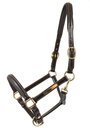 Hans Melzer Halfter Stuttgart Leder Gr. Full, braun/messing Beschläge