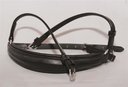 Hans Melzer Reit Halfter standard Hannoversch Gr. PONY - schwarz/silber Beschläge