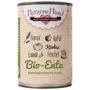 Herzenshund Bio Hundefutter Ente mit Gemüse 12x400g