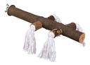 Holz Sitzstange mit Tau für Vogelkäfig 25 cm/ø 25 mm für z. B.: Großsittiche, Nymphensittiche