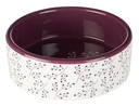 Hunde Keramiknapf von Trixie weiß/beere 1,4 l/ø 20 cm, weiß/beere