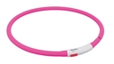 Hunde Leuchthalsband Leuchtring USB max 70 cm/ø 10 mm, pink