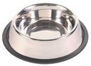 Hundenapf Edelstahl mit Gummiring, schwer 0,45 l / ø 14 cm