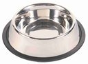 Hundenapf Edelstahl mit Gummiring, schwer 0,9 l / ø 17 cm