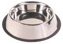 Hundenapf Edelstahl mit Gummiring, schwer 2,8 l / ø 34 cm