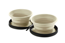 Hunter Silikon Reisenapf mit Tasche List 750 ml, 16,5cm, beige