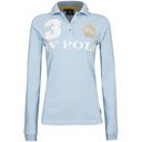 Poloshirt Favouritas Eques lange Ärmel Gr. XL - soft blue