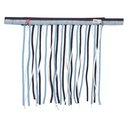 Bunte Fliegenfransen Klettverschluss Gr. Pony, blue-navy-silver