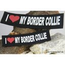 Julius K9 Logo Klettsticker groß G-L I LOVE MY BORDER COLLIE