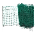 Kerbl Kaninchennetz 12 m, Einzelspitze, mit 9 Kunststoffpfählen, grün