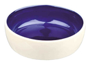 Katzennapf aus Keramik, cremefarben Keramik, 0,3 l/ø 12 cm, creme/blau