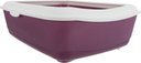 Katzentoilette Classic mit Rand 37×15×47 cm, beere/weiß