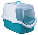 Katzentoilette Vico Easy Clean mit Frontklappe 40 × 40 × 56 cm, türkis/weiß