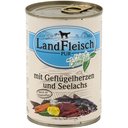 Landfleisch Hundefutter Adult Geflügelherzen & Seelachs 12 x 400 g