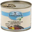 Landfleisch Hundefutter Adult Geflügelherzen & Seelachs 12 x 195 g